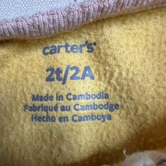 Carter's Footie Pajamas Polka Dot Bear with Butterfly Size 2T - Picture 6 of 6